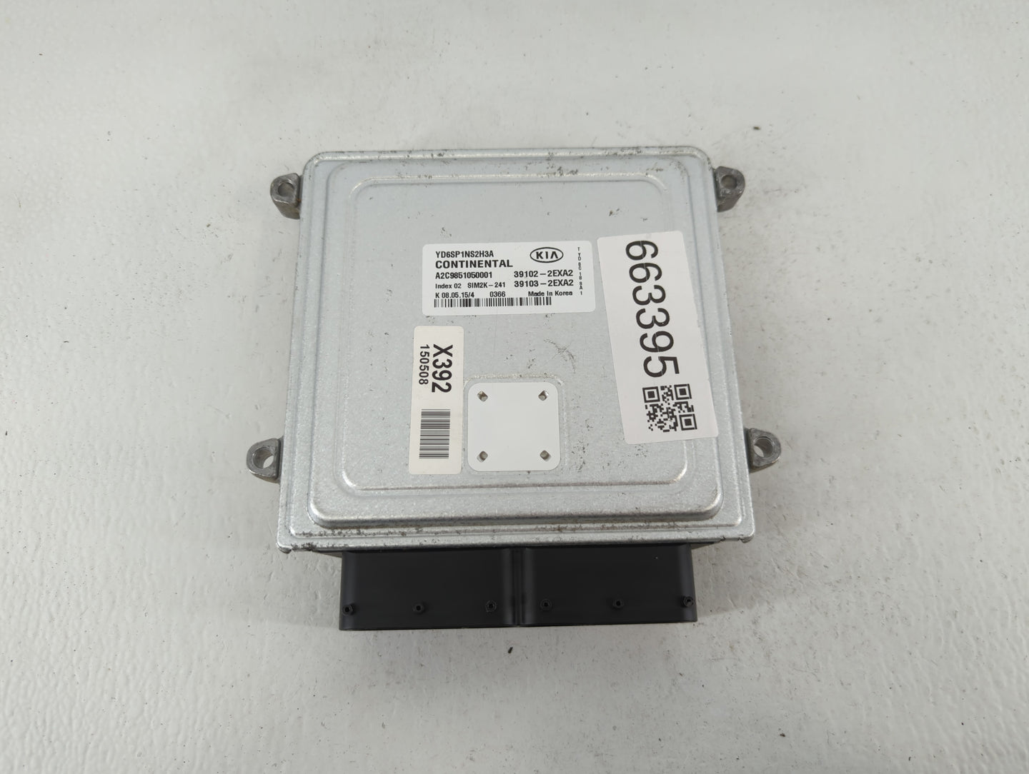 2016 Kia Forte PCM Engine Control Computer ECU ECM PCU OEM P/N:39103-2EXA2 39102-2EXA2 Fits OEM Used Auto Parts - Oemusedaut