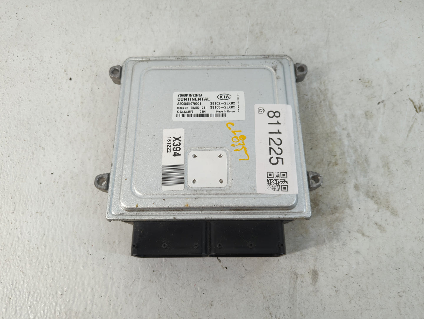 2016 Kia Forte PCM Engine Control Computer ECU ECM PCU OEM P/N:39103-2EXB2 39102-2EXB2, 39106-2EXB2 Fits OEM Used Auto Parts
