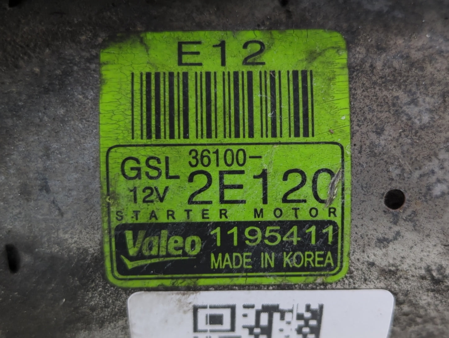 2014-2016 Kia Forte Car Starter Motor Solenoid OEM P/N:1195411 36100-2E120 Fits Fits 2012 2013 2014 2015 2016 OEM Used Auto 
