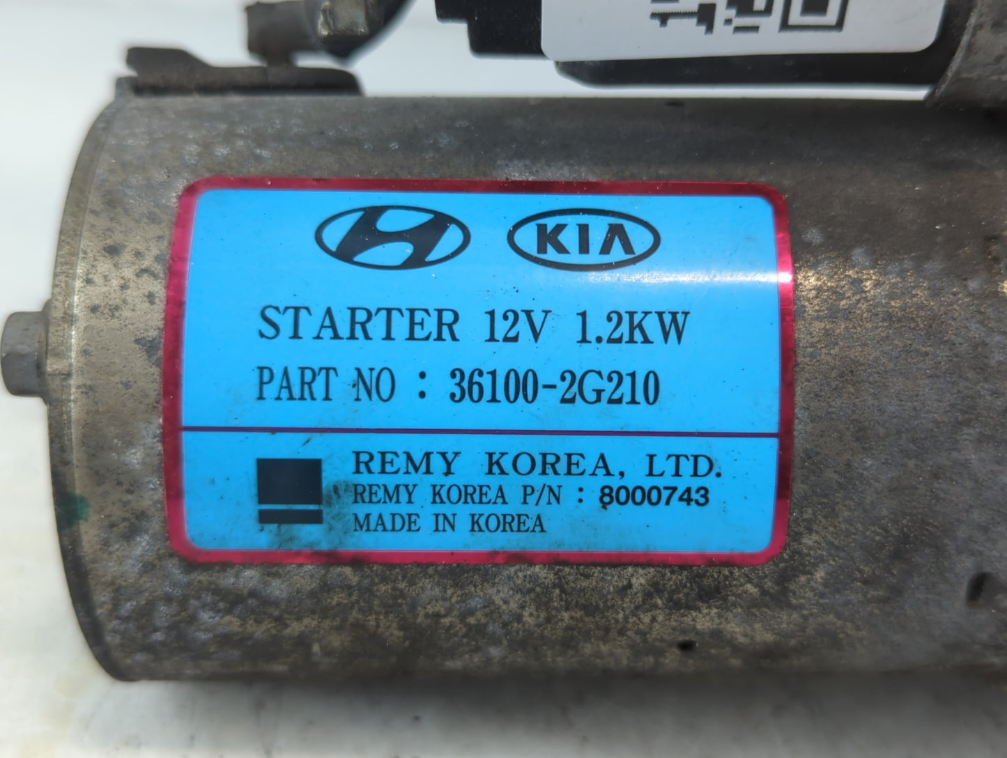 2016-2020 Kia Optima Car Starter Motor Solenoid OEM P/N:36100-2G210 Fits Fits 2015 2016 2017 2018 2019 2020 OEM Used Auto Pa