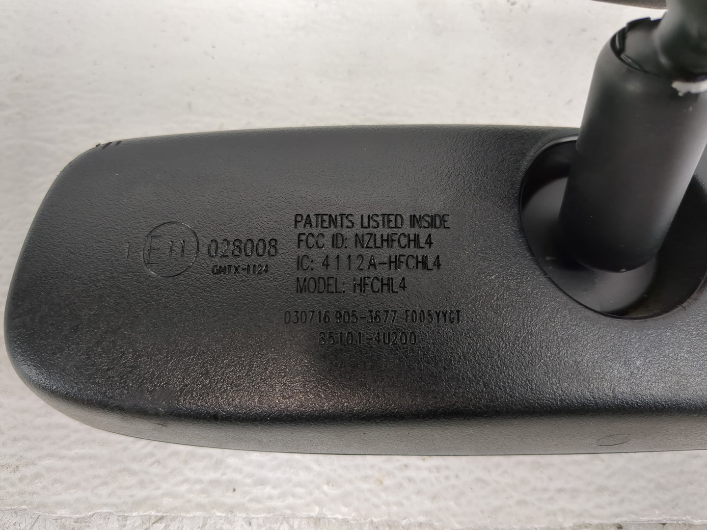 2016-2020 Kia Optima Interior Rear View Mirror Replacement OEM P/N:E11028008 Fits OEM Used Auto Parts - Oemusedautoparts1.co