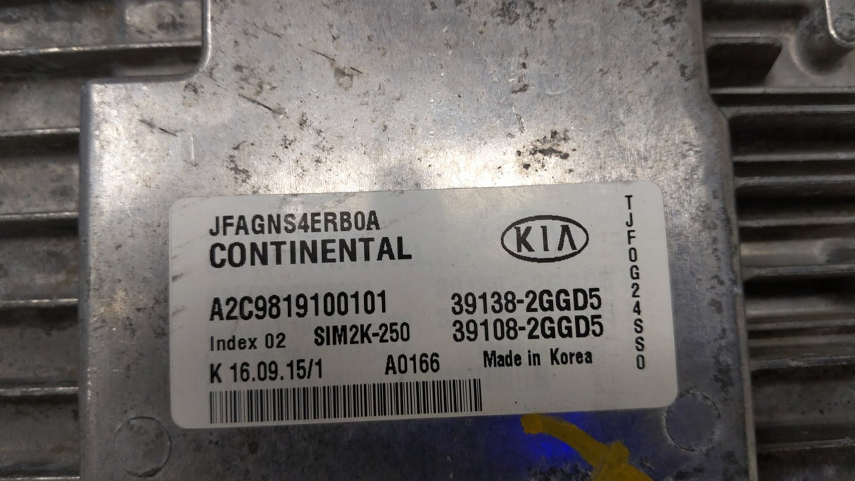 2016-2018 Kia Optima PCM Engine Control Computer ECU ECM PCU OEM P/N:39138-2GG5D 391080-2GGD5 Fits 2016 2017 2018 OEM Used A