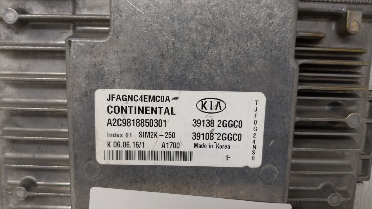 2016-2018 Kia Optima PCM Engine Control Computer ECU ECM PCU OEM P/N:39138-2GGC1 39108-2GGC1, 39138-2GGC0 Fits 2016 2017 201