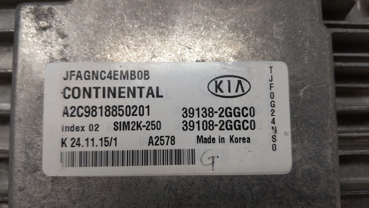 2016-2018 Kia Optima PCM Engine Control Computer ECU ECM PCU OEM P/N:39138-2GGC1 39108-2GGC1, 39138-2GGC0 Fits Fits 2016 201