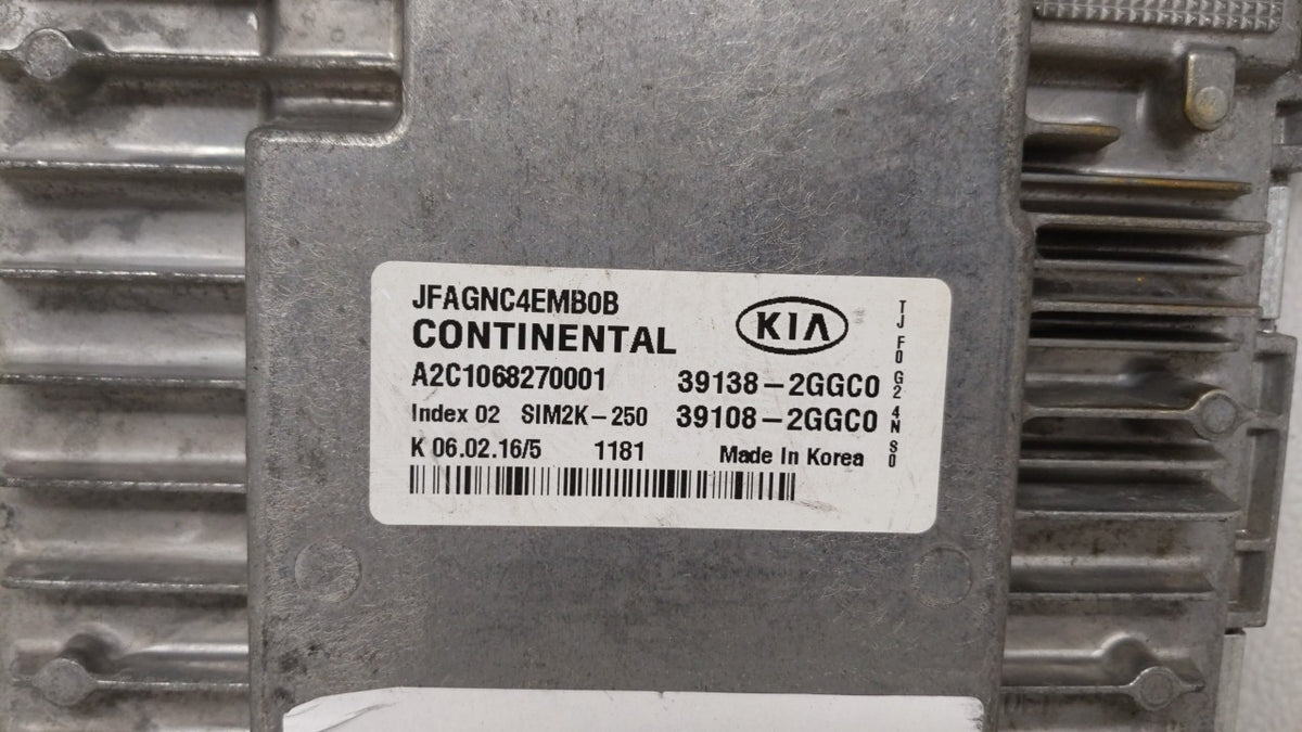 2016-2018 Kia Optima PCM Engine Control Computer ECU ECM PCU OEM P/N:39138-2GGC1 39108-2GGC1, 39138-2GGC0 Fits 2016 2017 201
