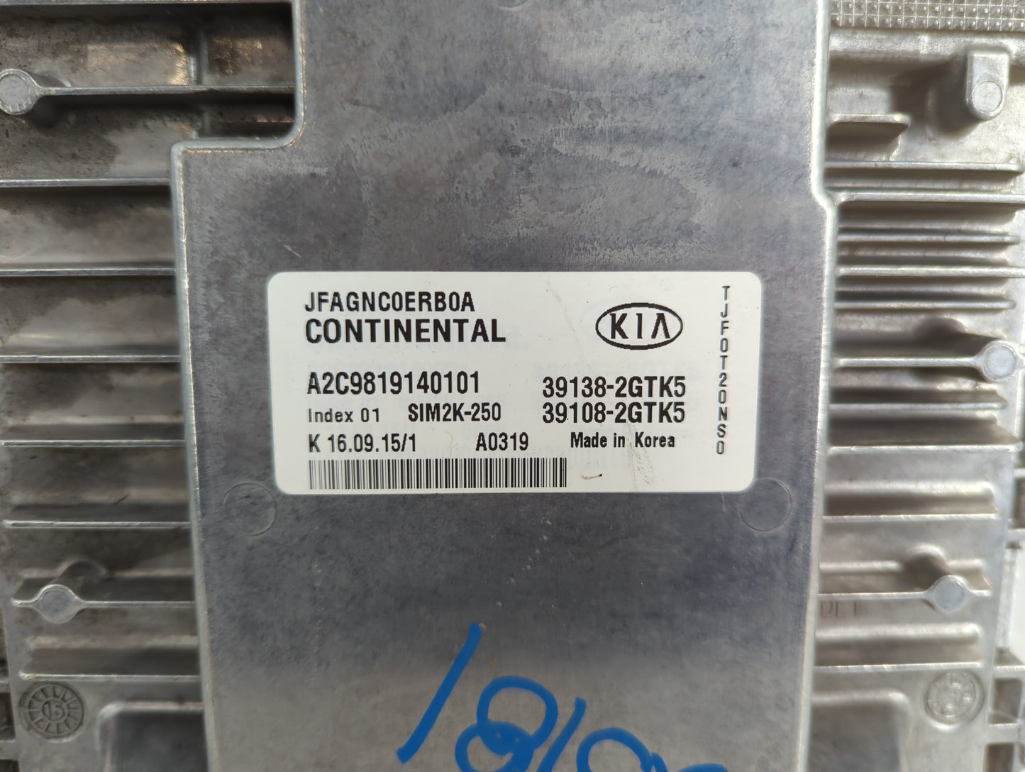 2016-2018 Kia Optima PCM Engine Control Computer ECU ECM PCU OEM P/N:822503D A2C9819140101, 39138-2GTK5 Fits Fits 2016 2017 