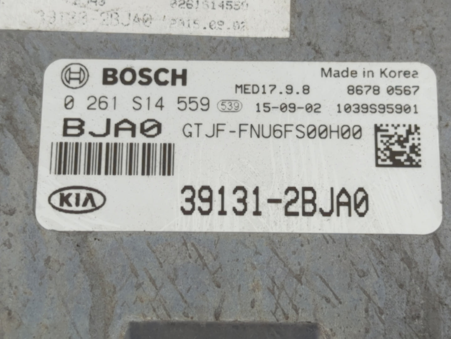 2016-2018 Kia Optima PCM Engine Control Computer ECU ECM PCU OEM P/N:0 261 S14 559 39131-2BJA0 Fits Fits 2016 2017 2018 OEM 