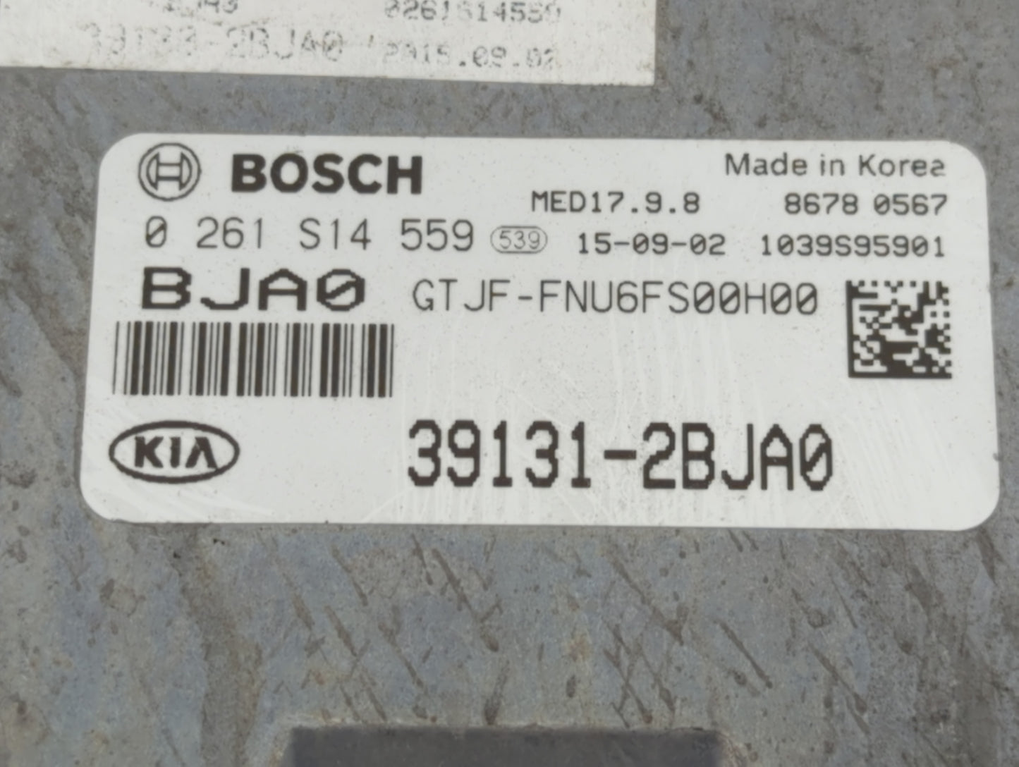 2016-2018 Kia Optima PCM Engine Control Computer ECU ECM PCU OEM P/N:0 261 S14 559 39131-2BJA0 Fits Fits 2016 2017 2018 OEM 