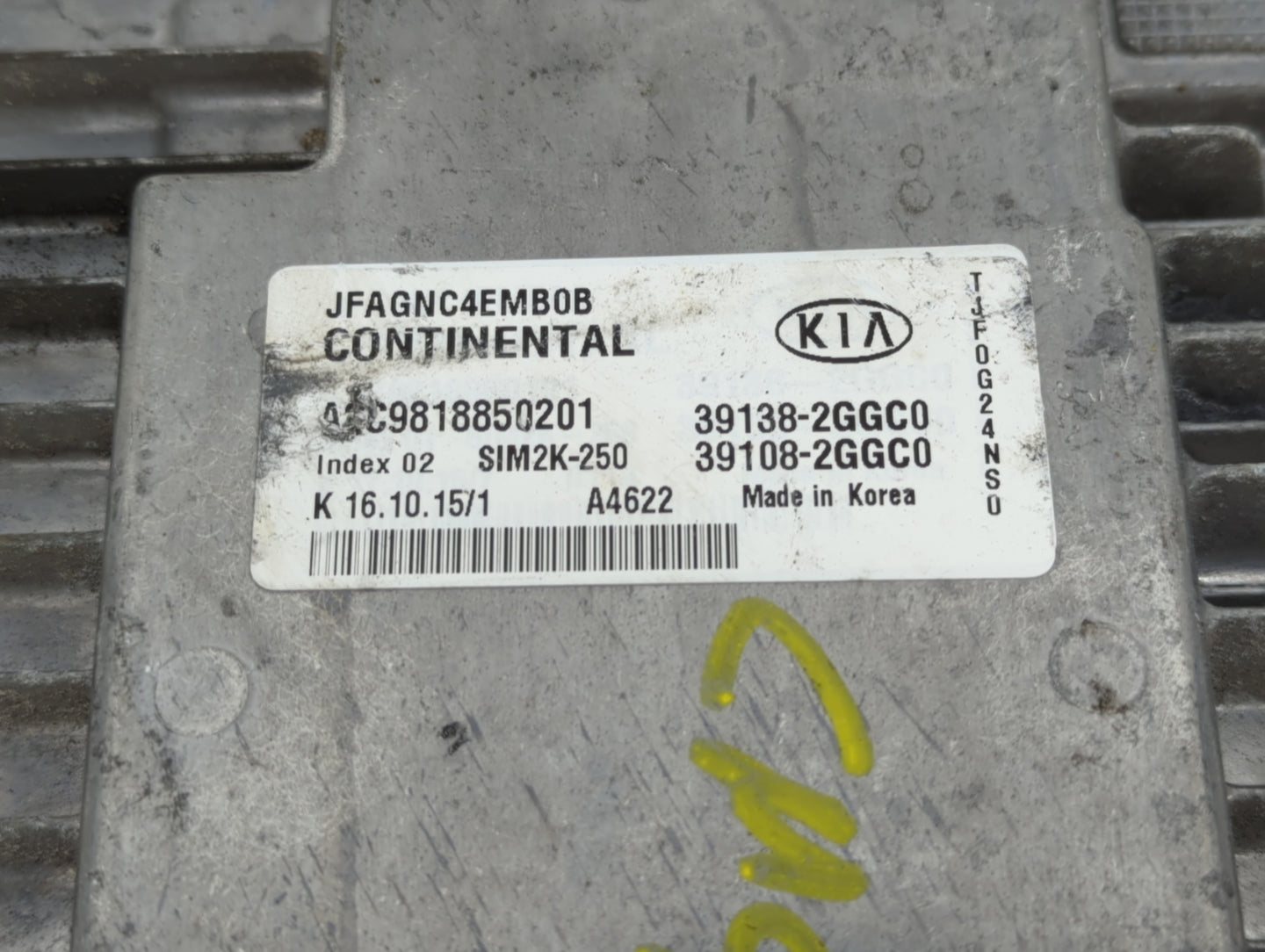 2016-2018 Kia Optima PCM Engine Control Computer ECU ECM PCU OEM P/N:39108-2GGC0 39138-2GGC0 Fits Fits 2016 2017 2018 OEM Us