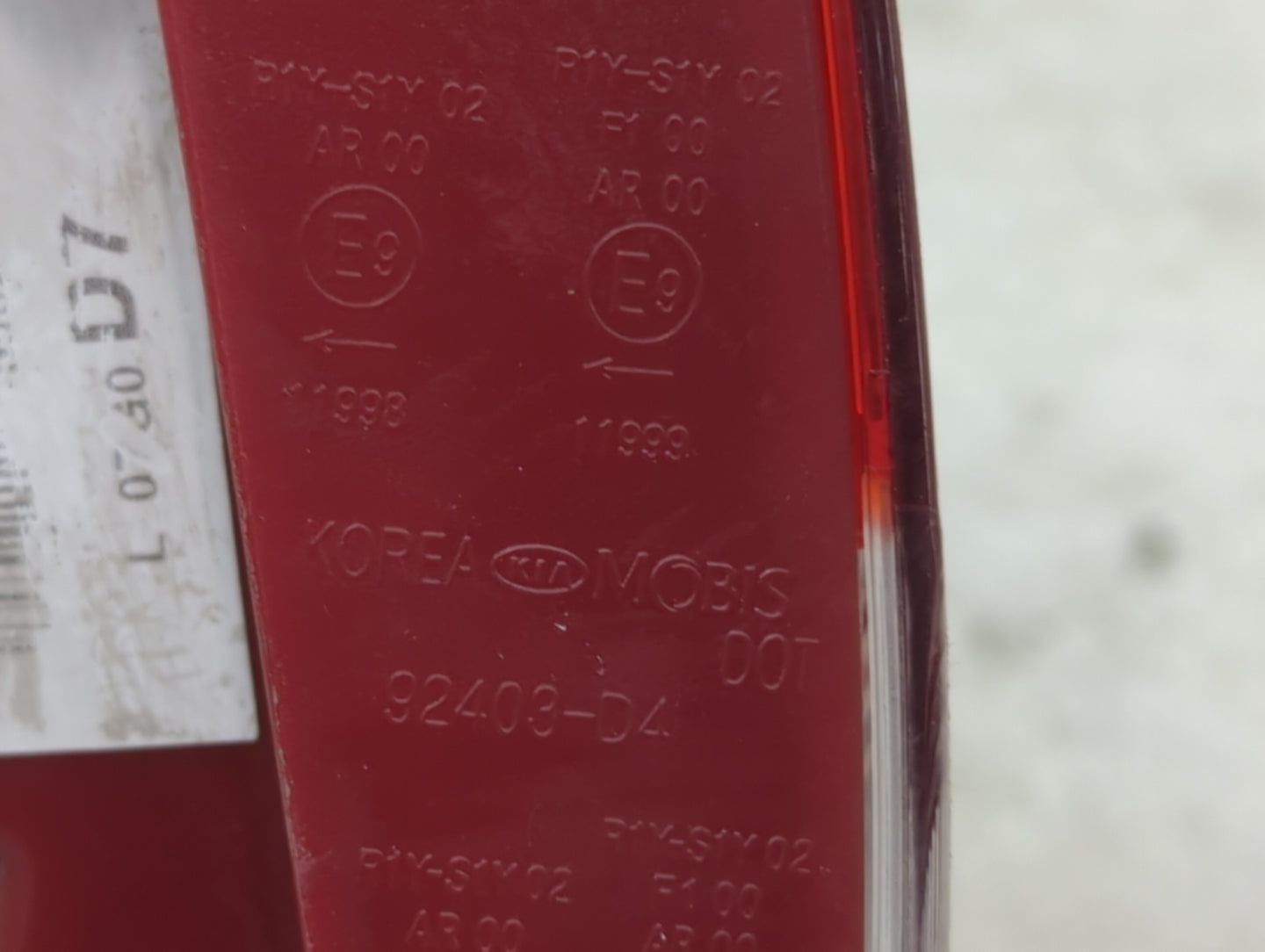 2016-2019 Kia Optima Tail Light Assembly Driver Left OEM P/N:92403-D4 Fits Fits 2016 2017 2018 2019 OEM Used Auto Parts - Oe