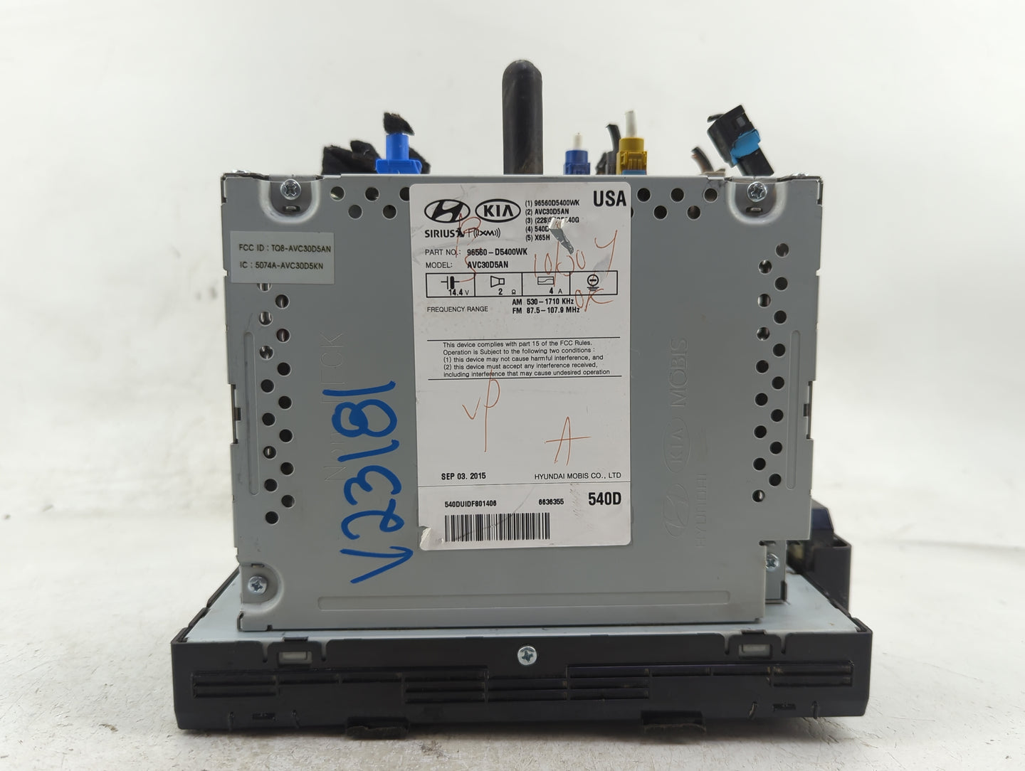 2016-2018 Kia Optima Radio AM FM Cd Player Receiver Replacement P/N:96560-D5400WK Fits Fits 2016 2017 2018 OEM Used Auto Par