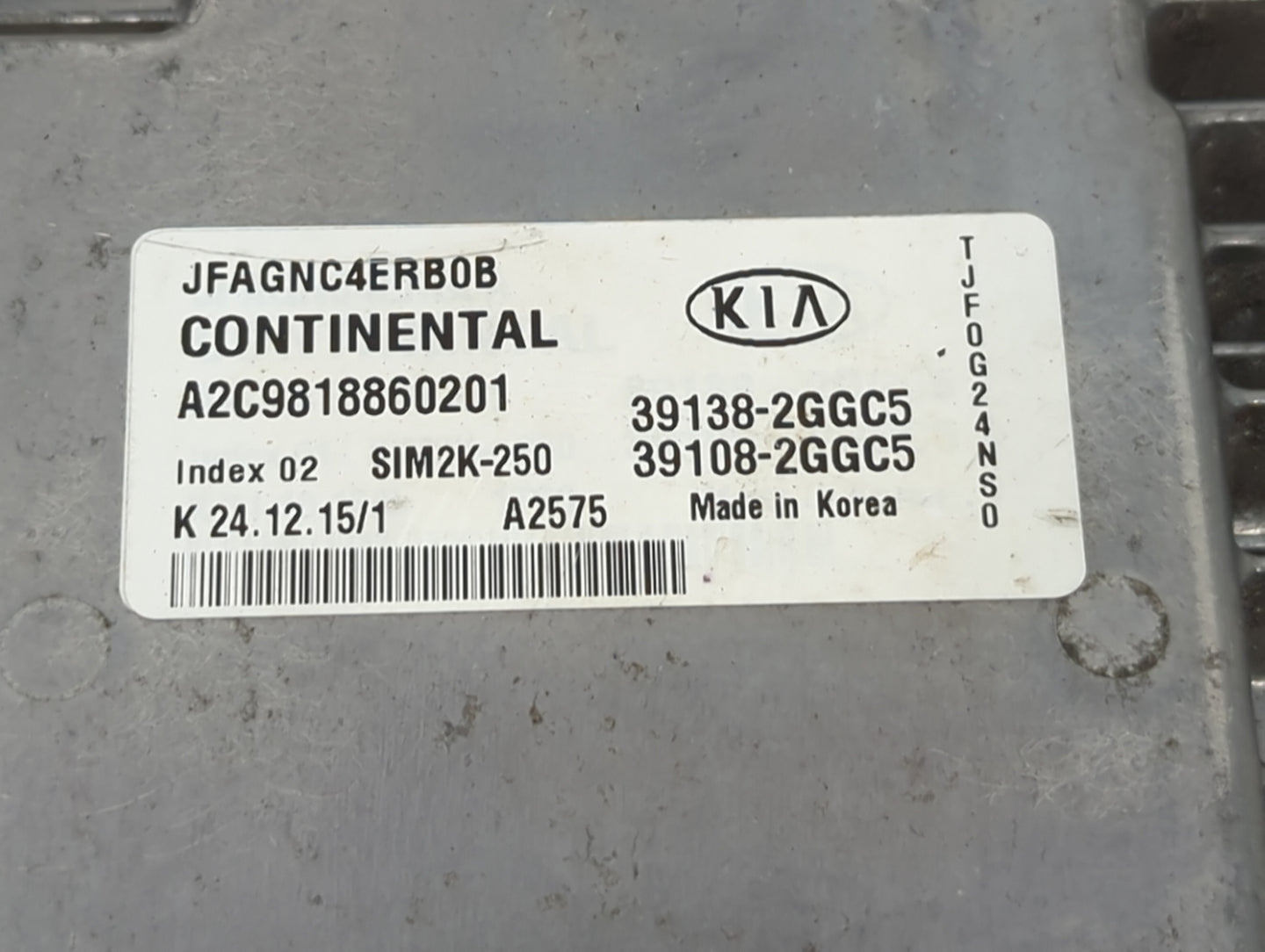 2016-2018 Kia Optima PCM Engine Control Computer ECU ECM PCU OEM P/N:39138-2GGC5 39108-2GGC5 Fits Fits 2016 2017 2018 OEM Us