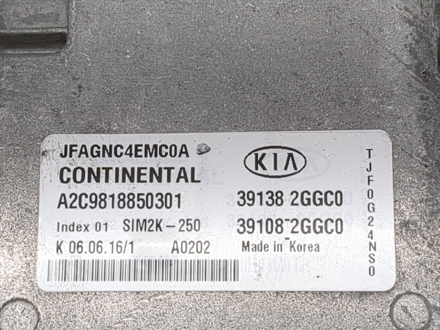 2016-2018 Kia Optima PCM Engine Control Computer ECU ECM PCU OEM P/N:39138 2GGC0 39108 2GGC0 Fits Fits 2016 2017 2018 OEM Us