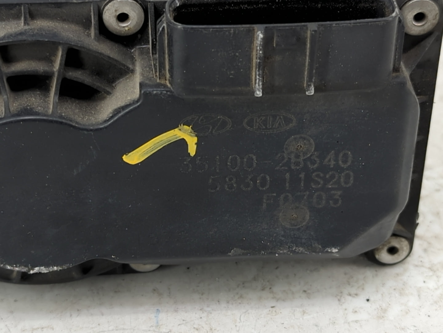 2016-2020 Kia Optima Throttle Body P/N:35100-2B340 Fits Fits 2015 2016 2017 2018 2019 2020 2021 2022 OEM Used Auto Parts - O
