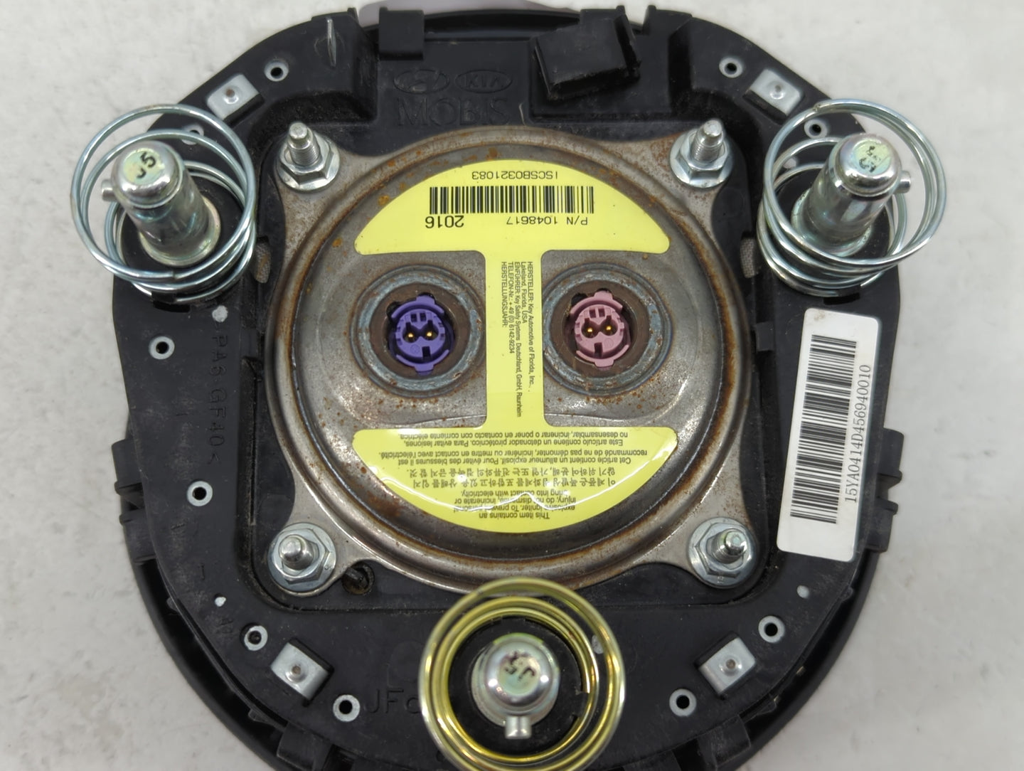 2016 Kia Optima Air Bag Driver Left Steering Wheel Mounted P/N:1048617 Fits OEM Used Auto Parts - Oemusedautoparts1.com