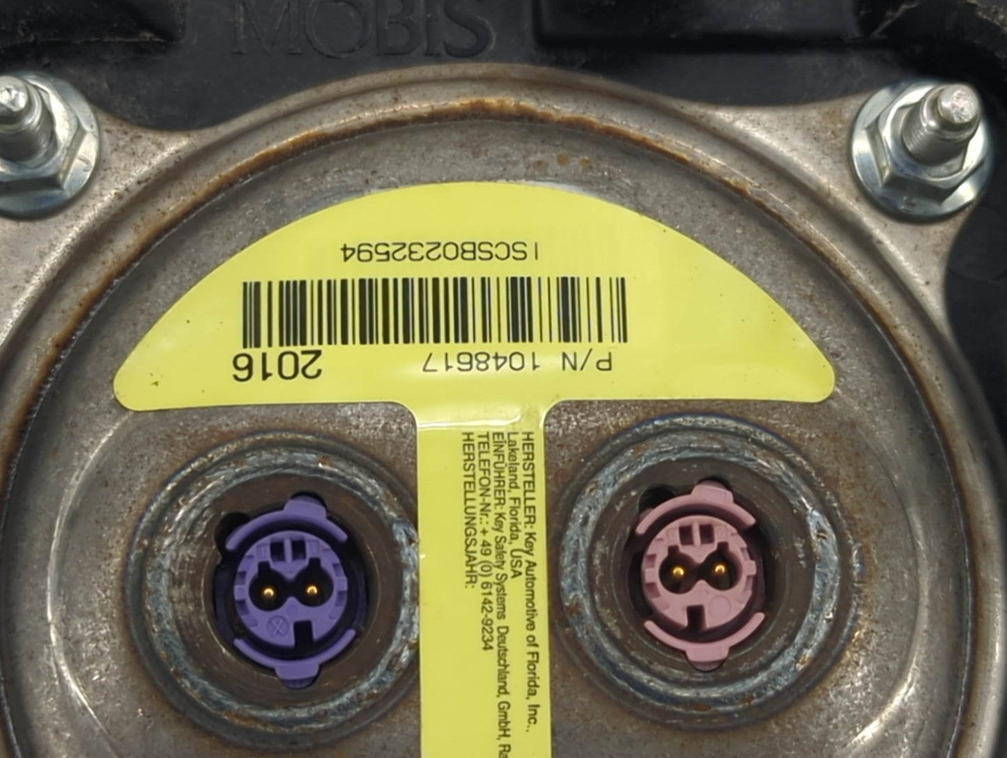 2016-2018 Kia Optima Air Bag Driver Left Steering Wheel Mounted P/N:1048617 Fits Fits 2016 2017 2018 OEM Used Auto Parts - O