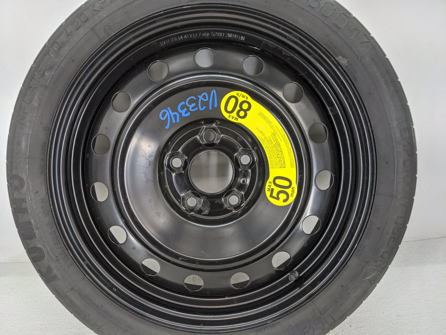 2016-2020 Kia Optima Spare Donut Tire Wheel Rim Oem 1461508 - Oemusedautoparts1.com