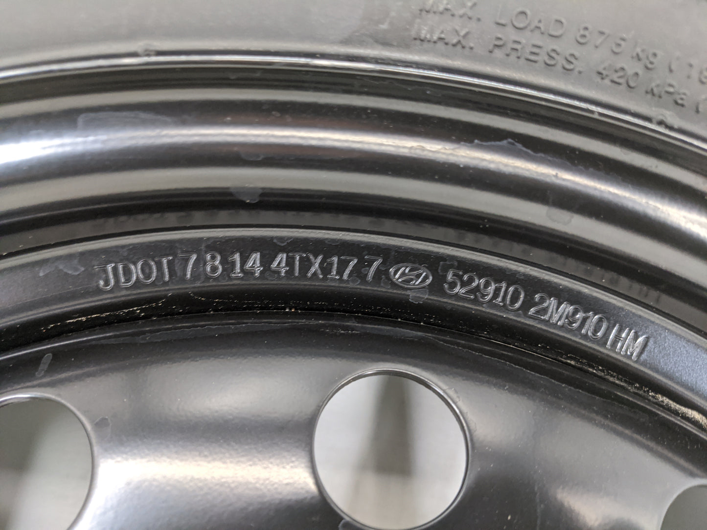 2016-2020 Kia Optima Spare Donut Tire Wheel Rim Oem 1461508 - Oemusedautoparts1.com