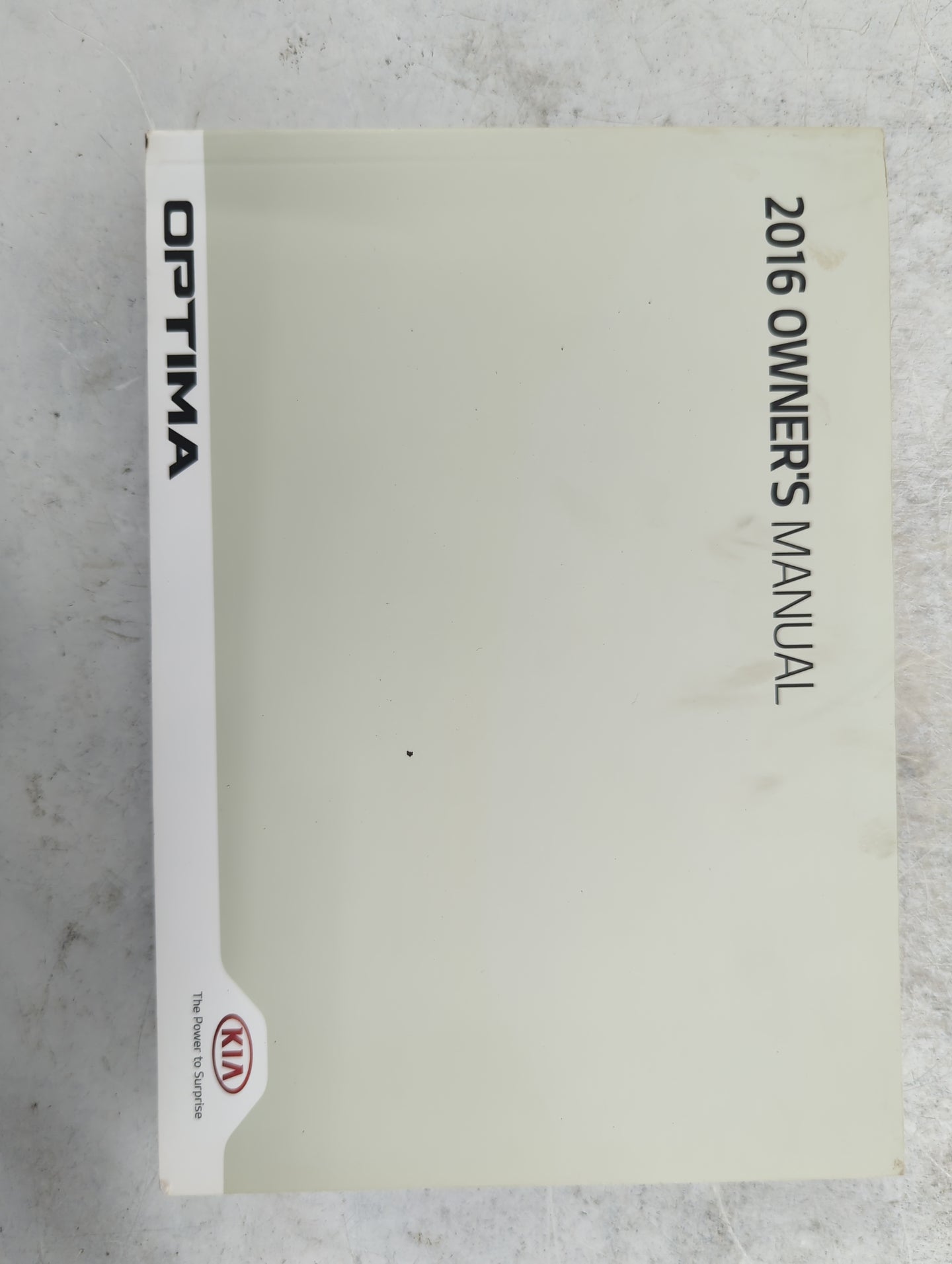 2016 Kia Optima Owners Manual Book Guide P/N:GDG5-EU67G OEM Used Auto Parts - Oemusedautoparts1.com
