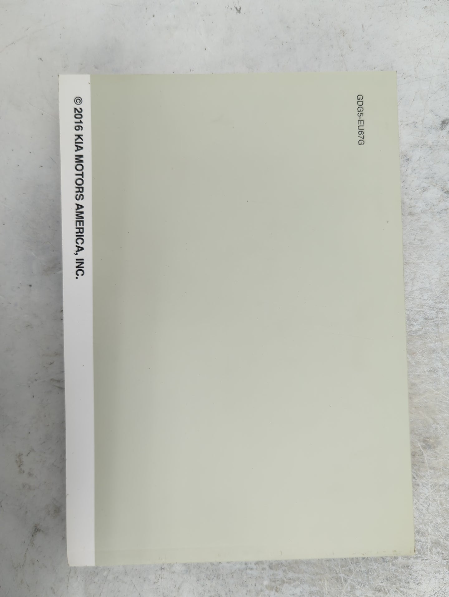 2016 Kia Optima Owners Manual Book Guide P/N:GDG5-EU67G OEM Used Auto Parts - Oemusedautoparts1.com