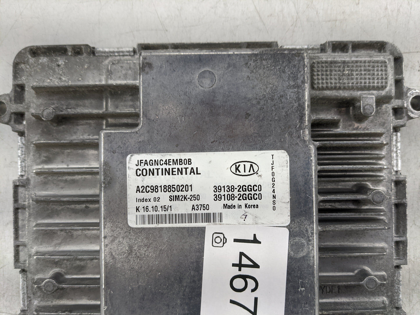 2016-2018 Kia Optima PCM Engine Control Computer ECU ECM PCU OEM P/N:39138-2GGC0 39108-2GGC0 Fits Fits 2016 2017 2018 OEM Us