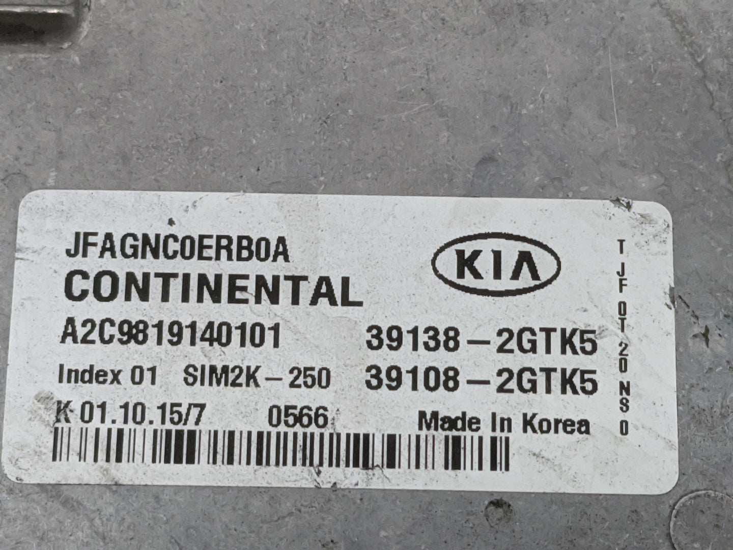 2016-2018 Kia Optima PCM Engine Control Computer ECU ECM PCU OEM P/N:JFAGNC0ERB0A A2C9819140101 Fits Fits 2016 2017 2018 OEM
