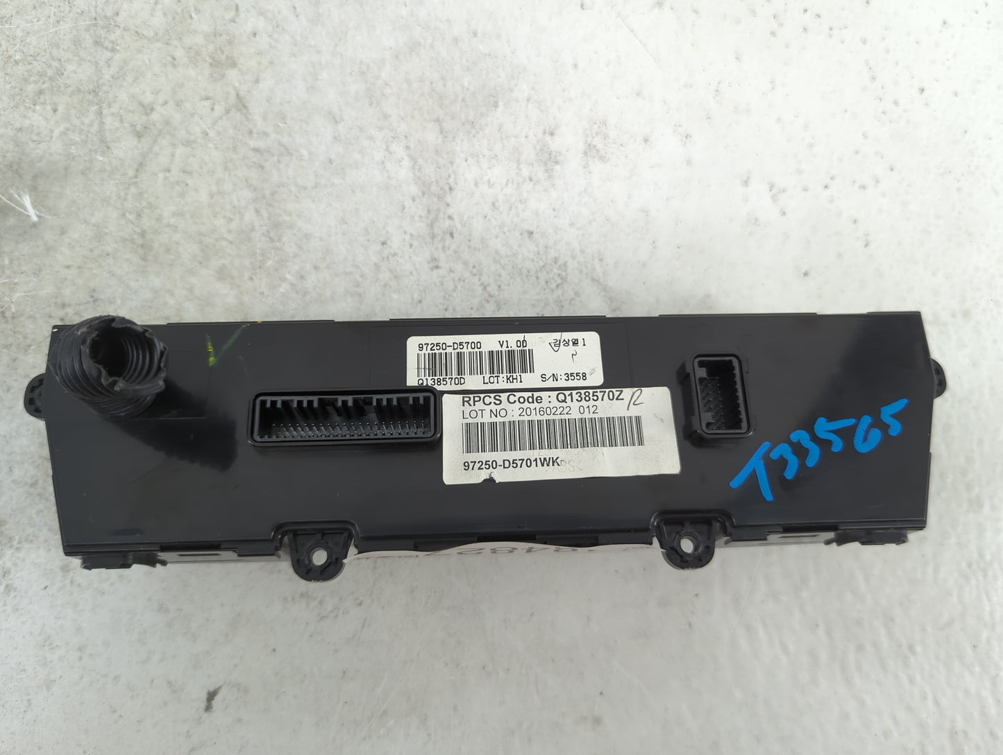 2016-2018 Kia Optima Climate Control Module Temperature AC/Heater Replacement P/N:97250-D5700 97250-D5701WK Fits OEM Used Au