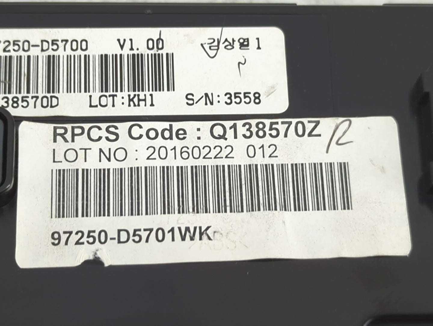 2016-2018 Kia Optima Climate Control Module Temperature AC/Heater Replacement P/N:97250-D5700 97250-D5701WK Fits OEM Used Au