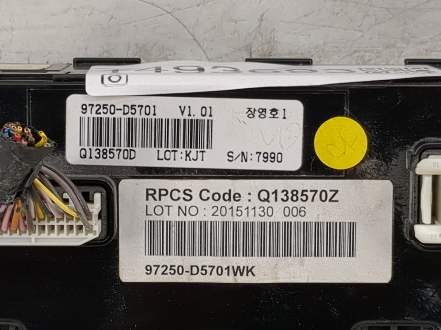 2016-2018 Kia Optima Climate Control Module Temperature AC/Heater Replacement P/N:97250-D5701 97250-D5701WK Fits OEM Used Au