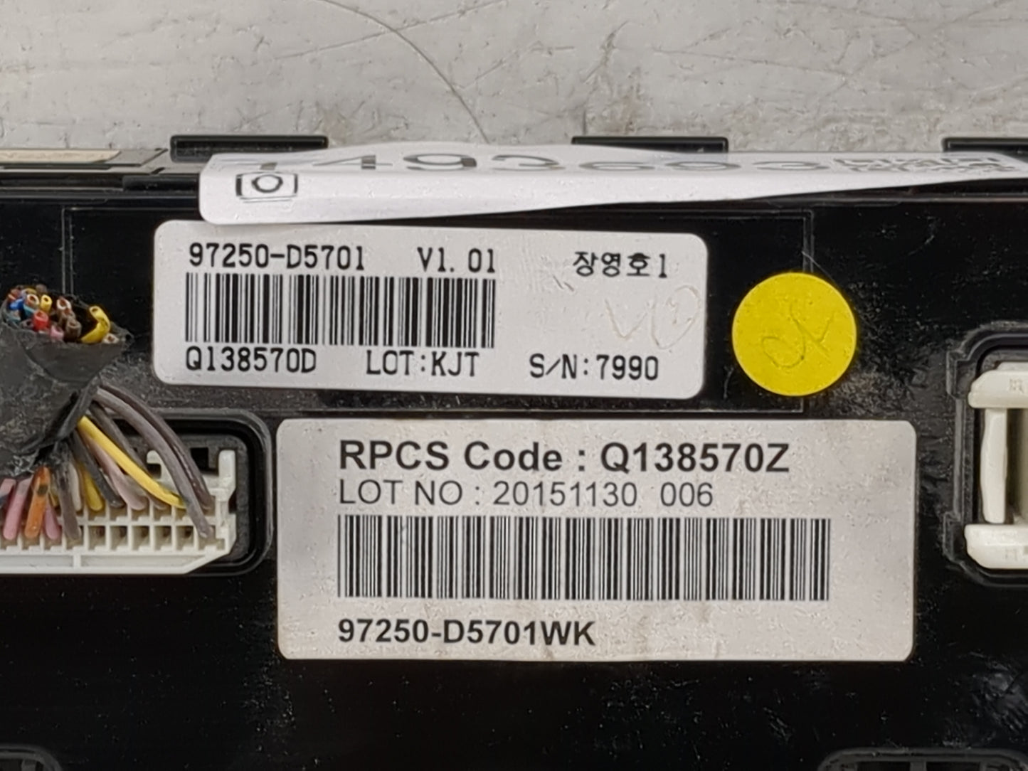 2016-2018 Kia Optima Climate Control Module Temperature AC/Heater Replacement P/N:97250-D5701 97250-D5701WK Fits OEM Used Au