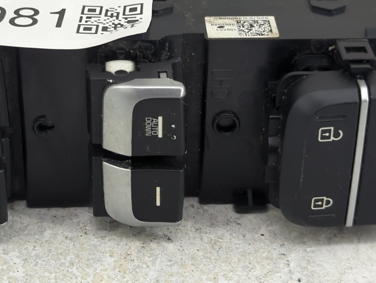2016-2020 Kia Optima Master Power Window Switch Replacement Driver Side Left P/N:93570-D4000AKS Fits Fits 2016 2017 2018 201
