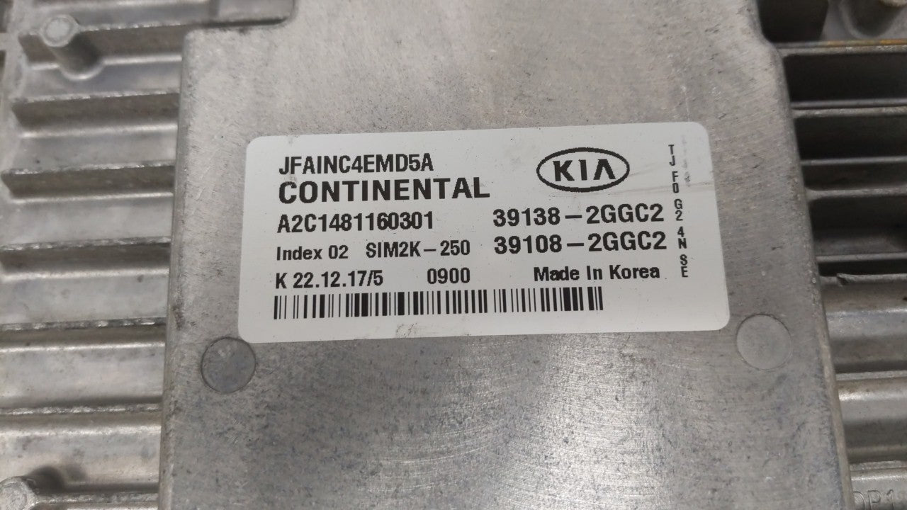 2016-2018 Kia Optima PCM Engine Control Computer ECU ECM PCU OEM P/N:39138-2GGC1 39108-2GGC1, 39138-2GGC0 Fits Fits 2016 201