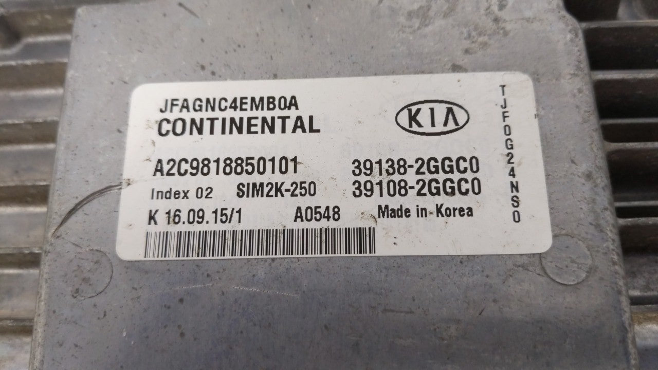 2016-2018 Kia Optima PCM Engine Control Computer ECU ECM PCU OEM P/N:39138-2GGC1 39108-2GGC1, 39138-2GGC0 Fits Fits 2016 201