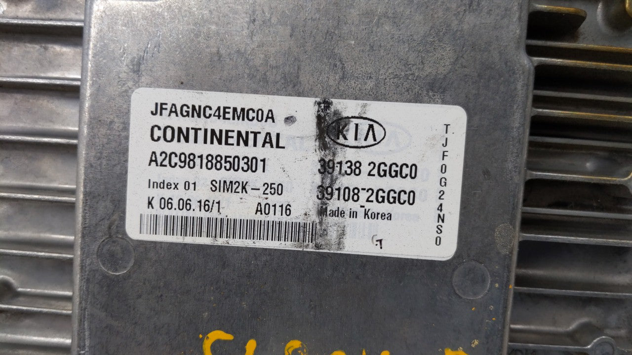 2016-2018 Kia Optima PCM Engine Control Computer ECU ECM PCU OEM P/N:39138-2GGC1 39108-2GGC1, 39138-2GGC0 Fits Fits 2016 201