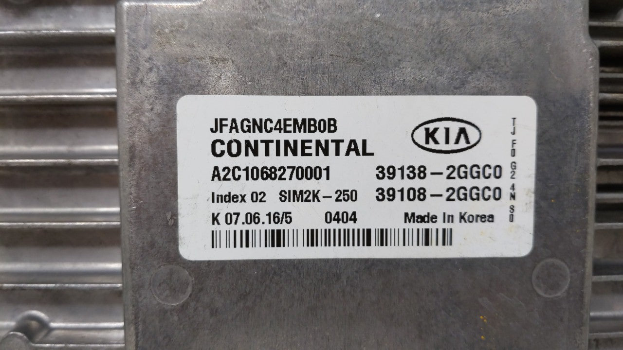 2016-2018 Kia Optima PCM Engine Control Computer ECU ECM PCU OEM P/N:39138-2GGC1 39108-2GGC1, 39138-2GGC0 Fits Fits 2016 201