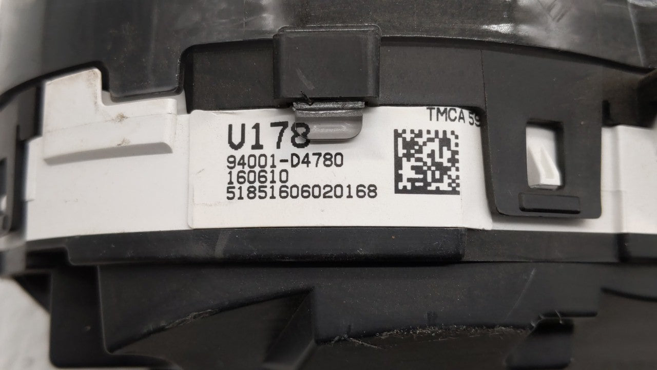 2016-2018 Kia Optima Instrument Cluster Speedometer Gauges P/N:94001-D4780 Fits Fits 2016 2017 2018 OEM Used Auto Parts - Oe