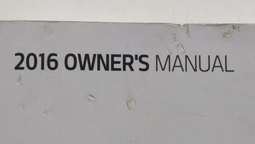 2016 Kia Optima Owners Manual Book Guide OEM Used Auto Parts