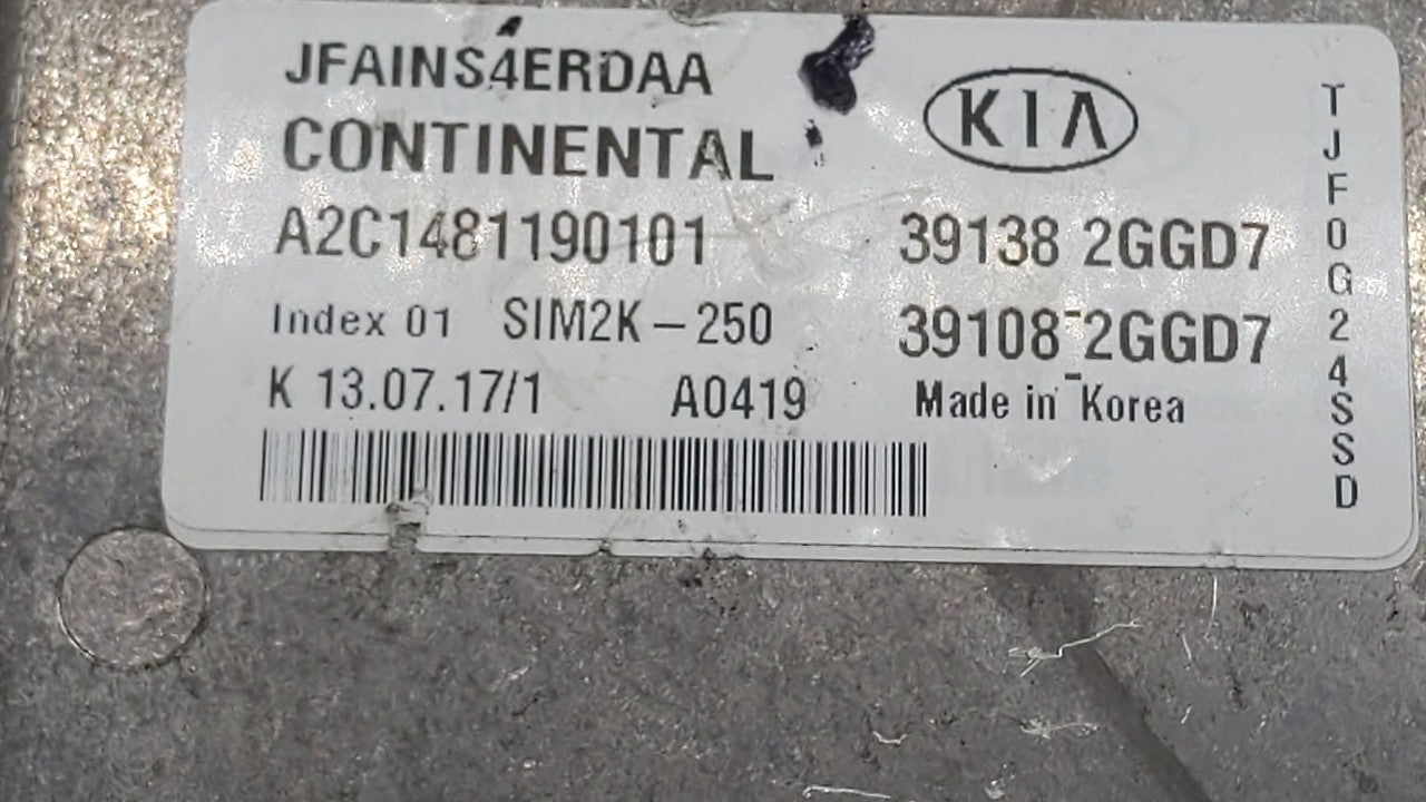 2016-2018 Kia Optima PCM Engine Control Computer ECU ECM PCU OEM P/N:39108-2GGD7 39138-2GGD7, 39138-2GGD5 Fits Fits 2016 201