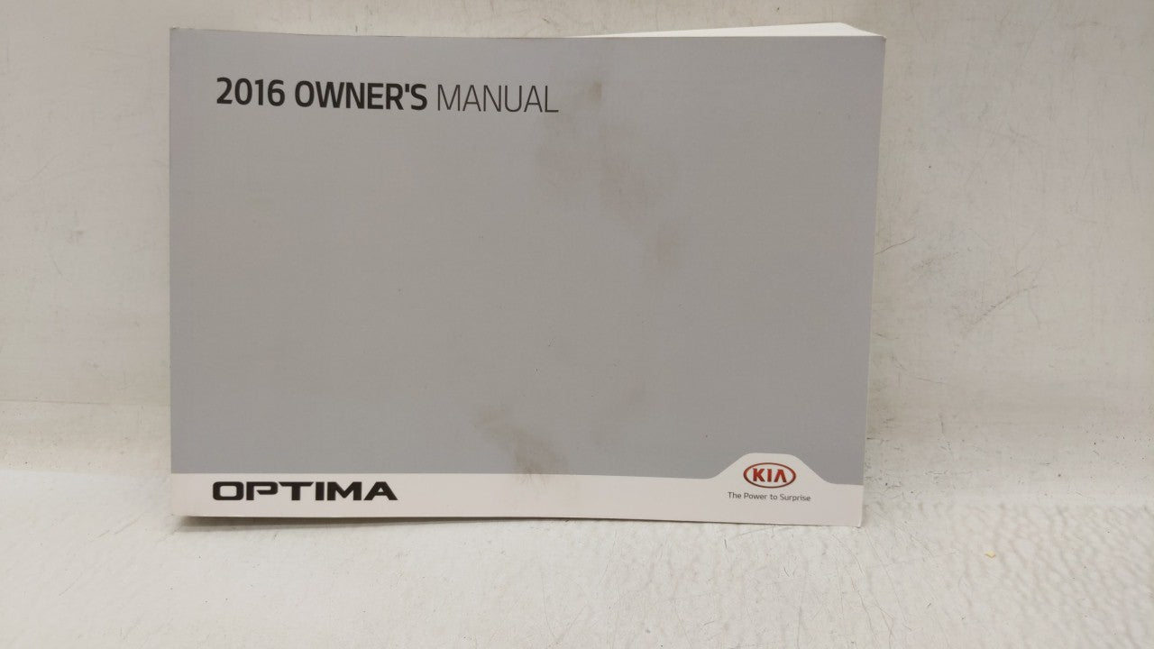 2016 Kia Optima Owners Manual Book Guide OEM Used Auto Parts - Oemusedautoparts1.com