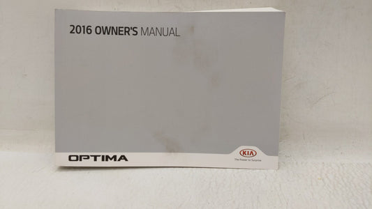 2016 Kia Optima Owners Manual Book Guide OEM Used Auto Parts - Oemusedautoparts1.com