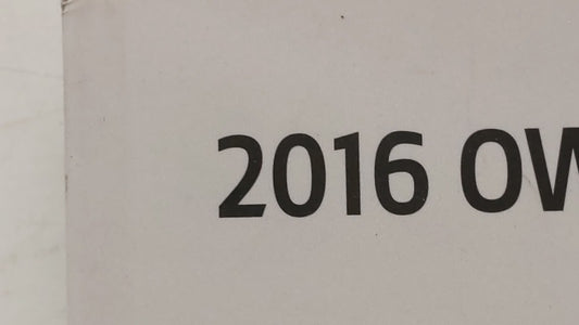 2016 Kia Optima Owners Manual Book Guide OEM Used Auto Parts