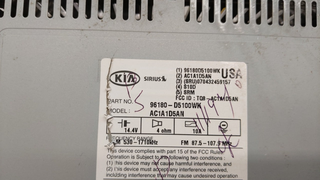 2016-2018 Kia Optima Am Fm Cd Player Radio Receiver - Oemusedautoparts1.com
