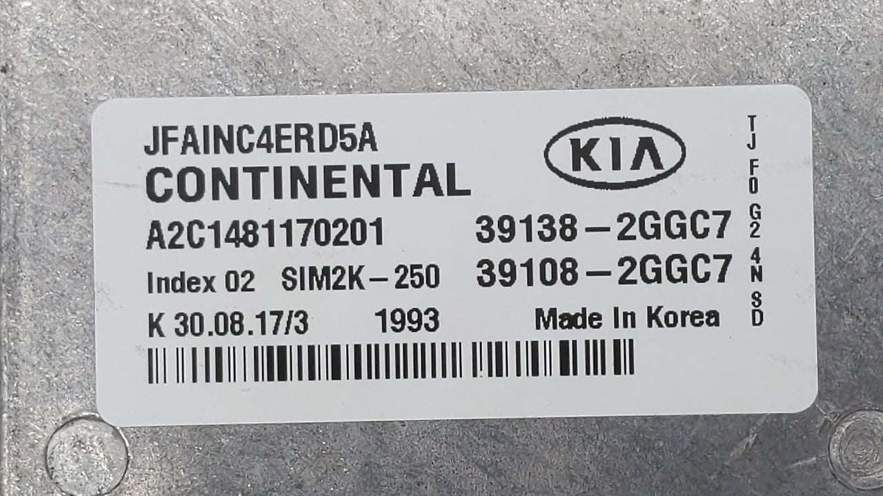 2016-2018 Kia Optima PCM Engine Control Computer ECU ECM PCU OEM P/N:39138-2GGC5 39108-2GGC5, 39138-2GGC6 Fits Fits 2016 201