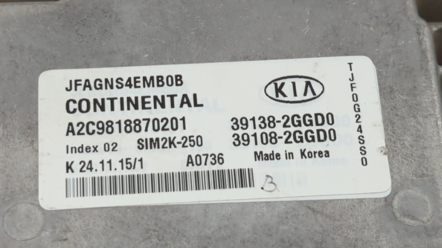 2016-2018 Kia Optima PCM Engine Control Computer ECU ECM PCU OEM P/N:39138-2GGD2 39108-2GGD2, 39138-2GGD0 Fits Fits 2016 201