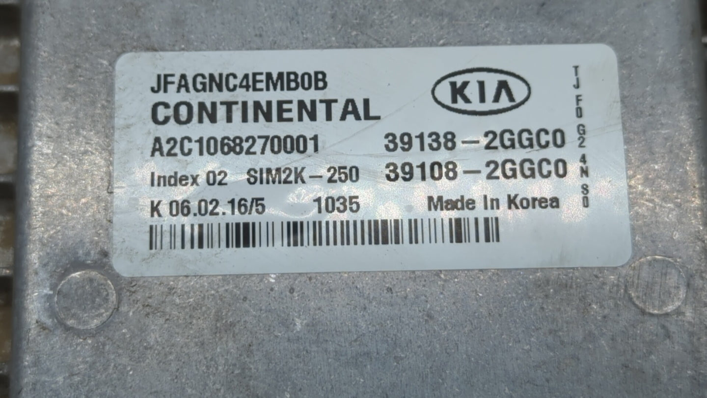 2016-2018 Kia Optima PCM Engine Control Computer ECU ECM PCU OEM P/N:39138-2GGD2 39108-2GGD2, 39138-2GGD0 Fits Fits 2016 201