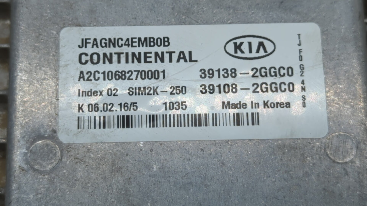 2016-2018 Kia Optima PCM Engine Control Computer ECU ECM PCU OEM P/N:39138-2GGD2 39108-2GGD2, 39138-2GGD0 Fits Fits 2016 201