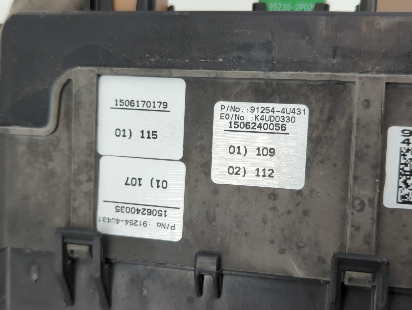 2016 Kia Optima Fusebox Fuse Box Panel Relay Module P/N:91956-2T820 Fits OEM Used Auto Parts - Oemusedautoparts1.com