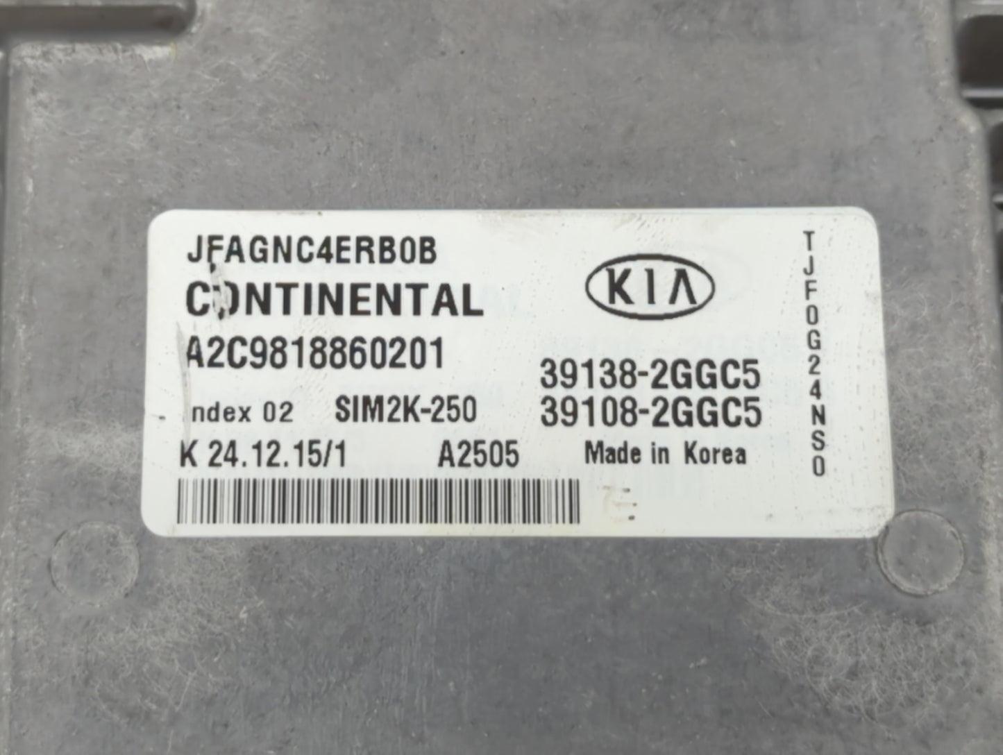 2016-2018 Kia Optima PCM Engine Control Computer ECU ECM PCU OEM P/N:39138-2GGC0 39138-2GGC5, 39108-2GGC5 Fits Fits 2016 201