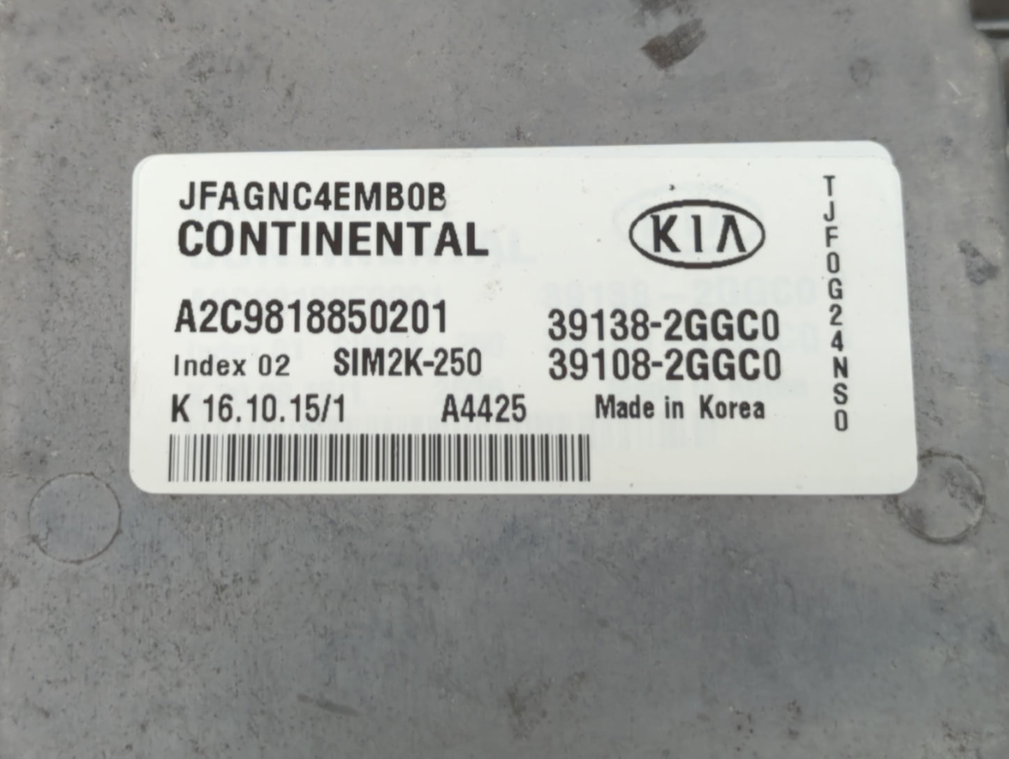 2016-2018 Kia Optima PCM Engine Control Computer ECU ECM PCU OEM P/N:39138-2GGC0 39108-2GGDO Fits Fits 2016 2017 2018 OEM Us