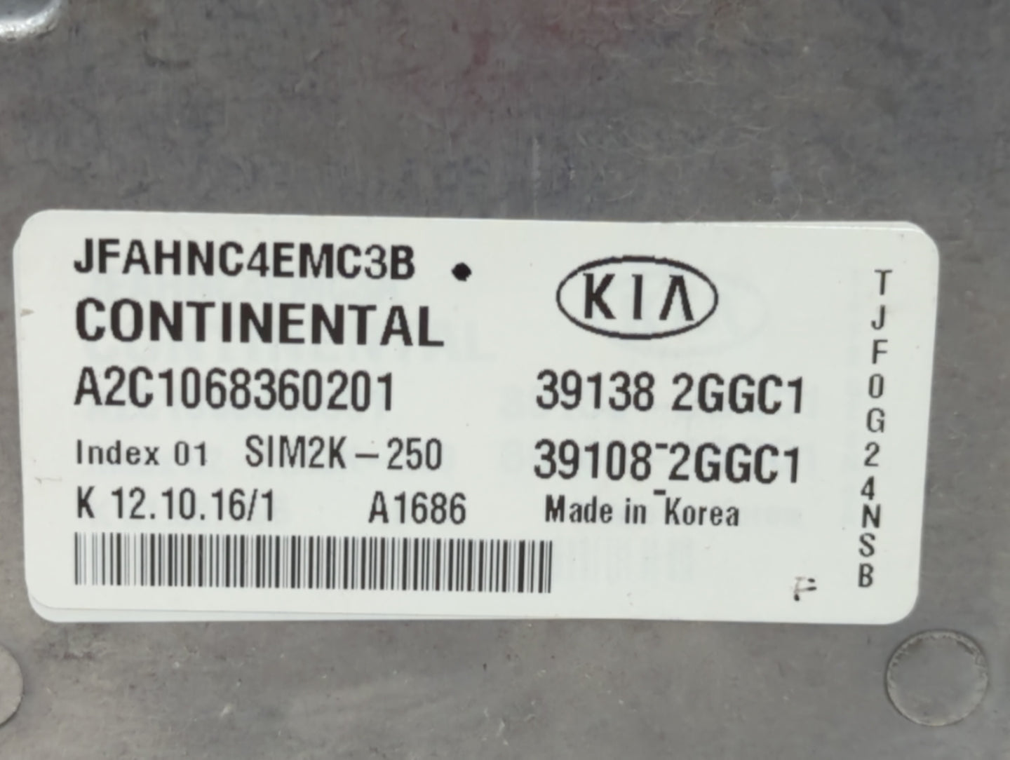 2016-2018 Kia Optima PCM Engine Control Computer ECU ECM PCU OEM P/N:39138-2GGC0 39138-2GGC1, 39108-2GGC1 Fits Fits 2016 201